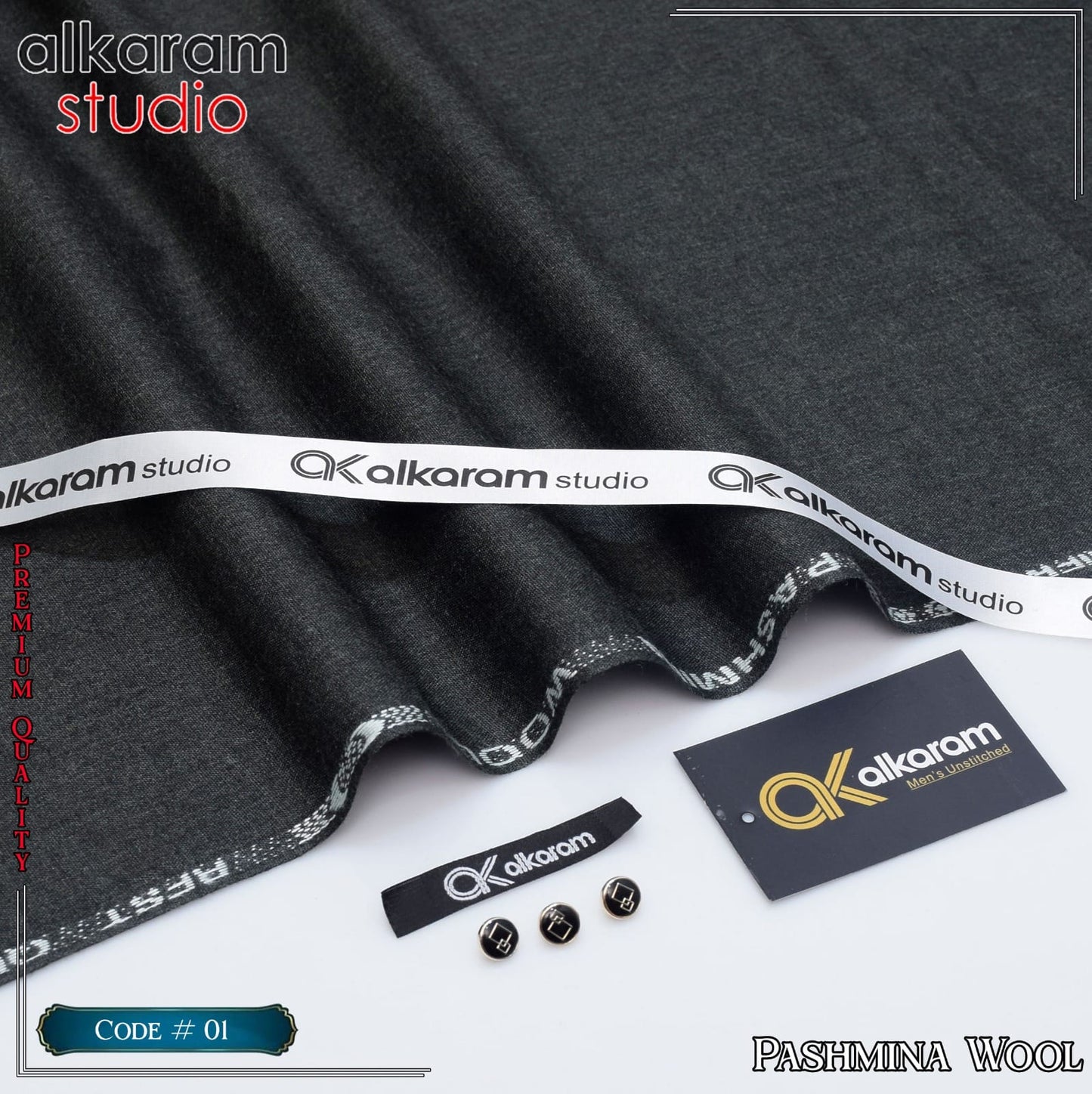 ALKARAM UNSTITCHED WINTER PASHMINA WOOL CODE 069