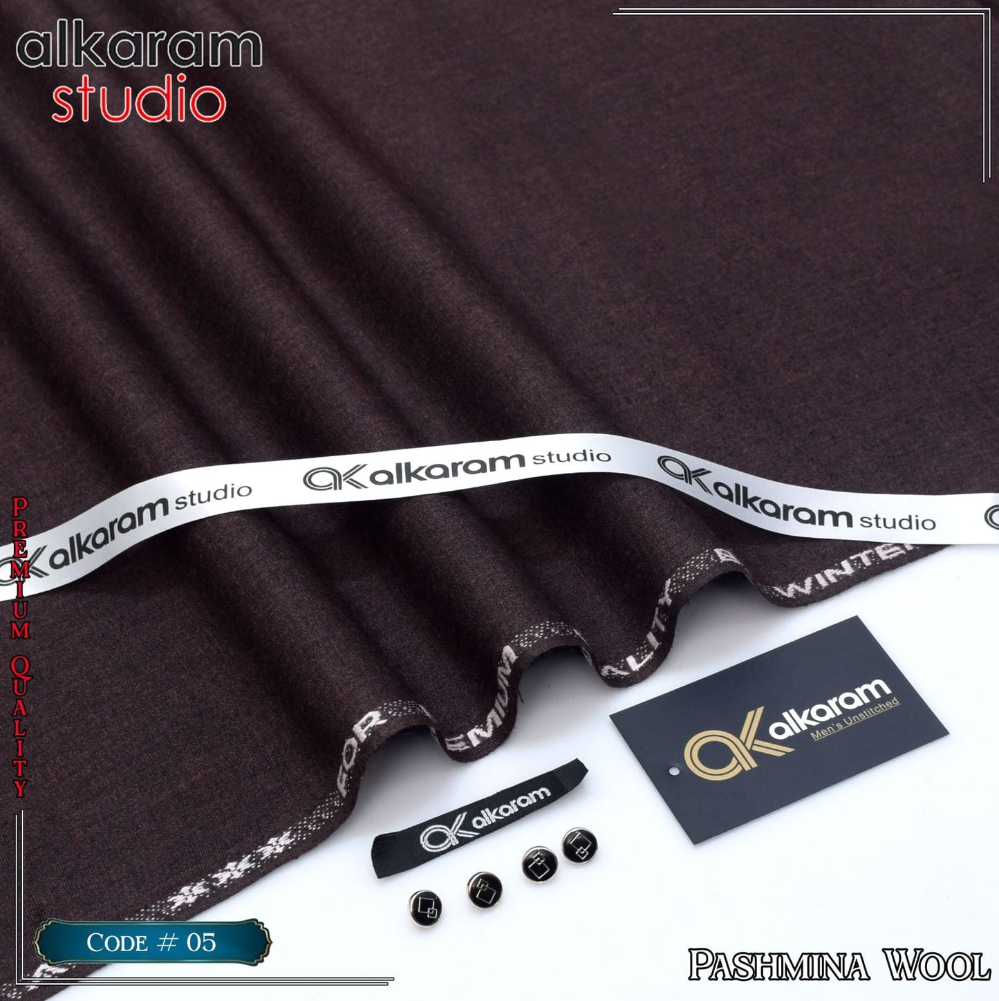 ALKARAM UNSTITCHED WINTER PASHMINA WOOL CODE 067