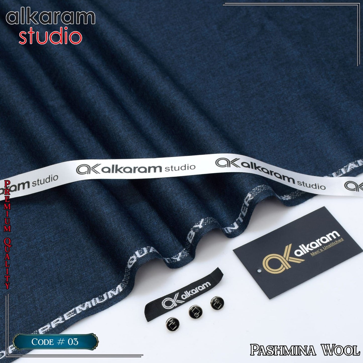 ALKARAM UNSTITCHED WINTER PASHMINA WOOL CODE 065