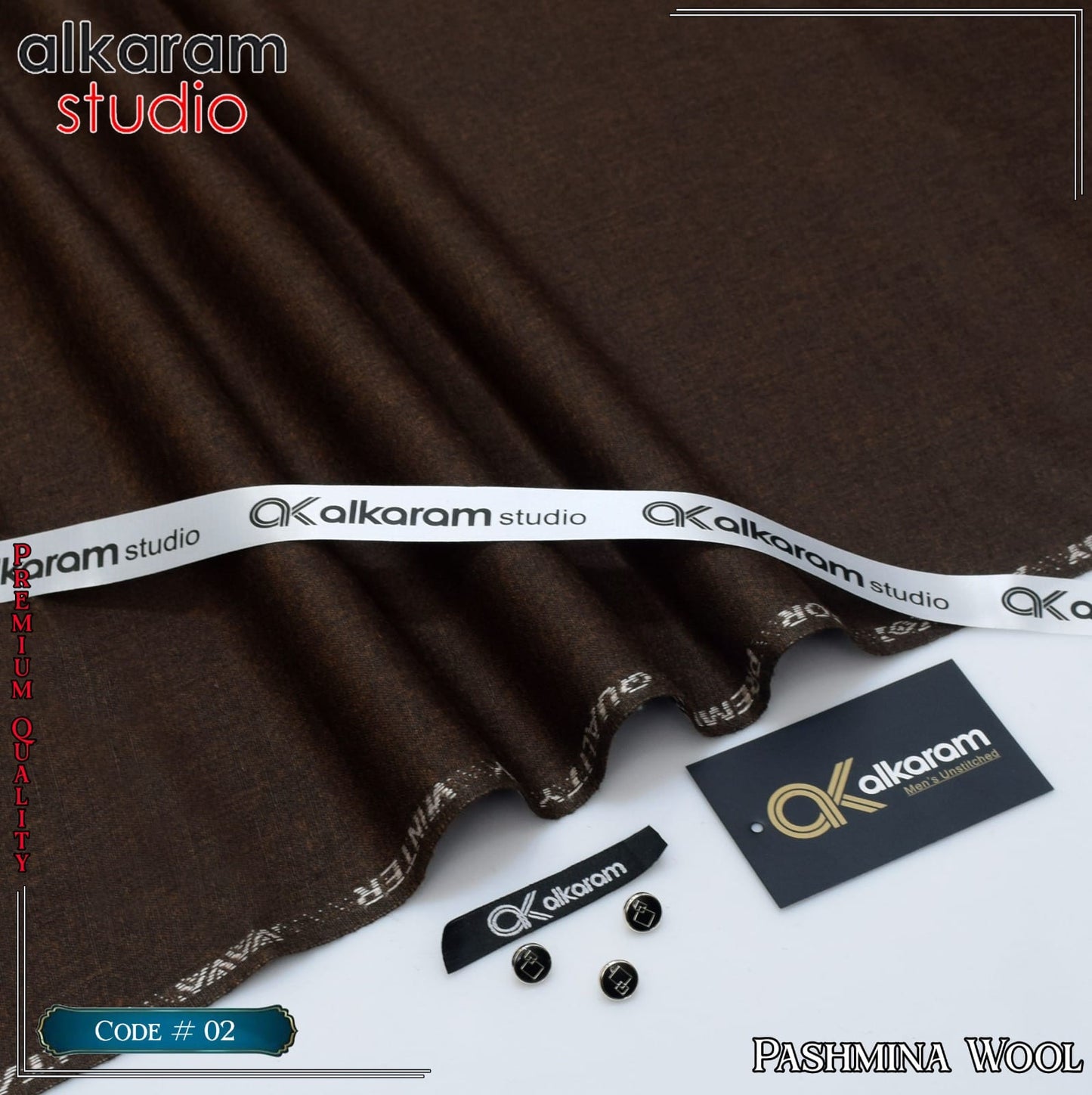 ALKARAM UNSTITCHED WINTER PASHMINA WOOL CODE 066