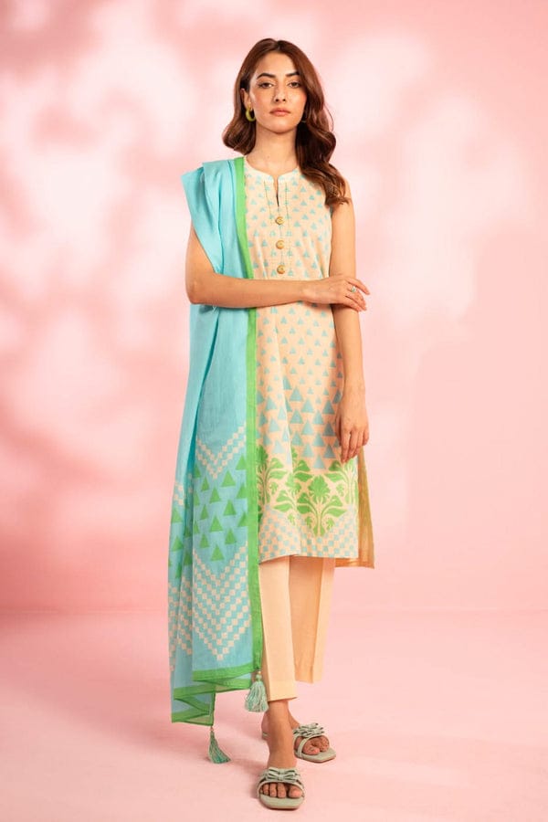 Unstitched 3-Piece Printed Lawn Suit