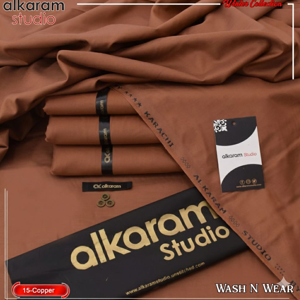 ALKARAM UNSTITCHED WINTER WASH & WEAR CODE 046