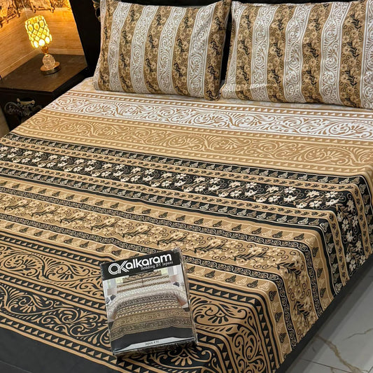 Alkaram 3pc King Size Bedsheet code 590