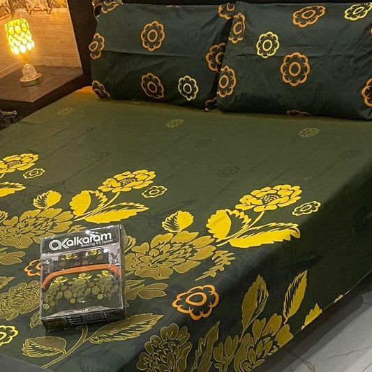 Alkaram 3pc King Size Bedsheet code 581