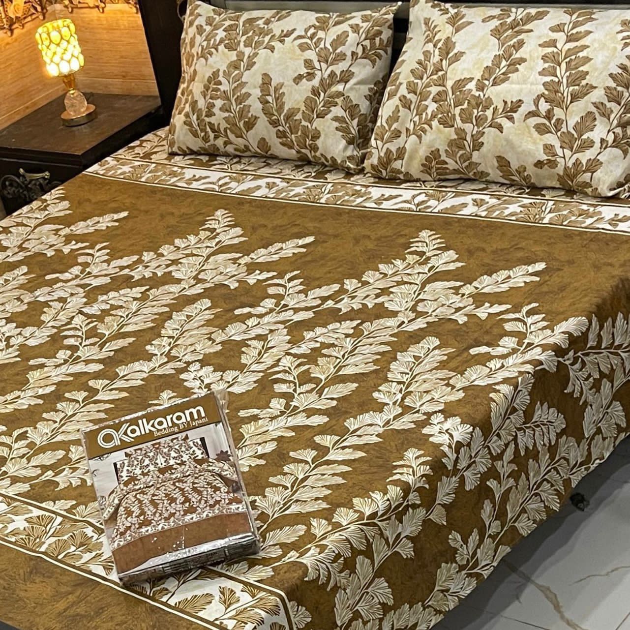 Alkaram 3pc King Size Bedsheet code 573