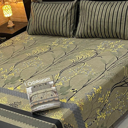 Alkaram 3pc King Size Bedsheet code 565