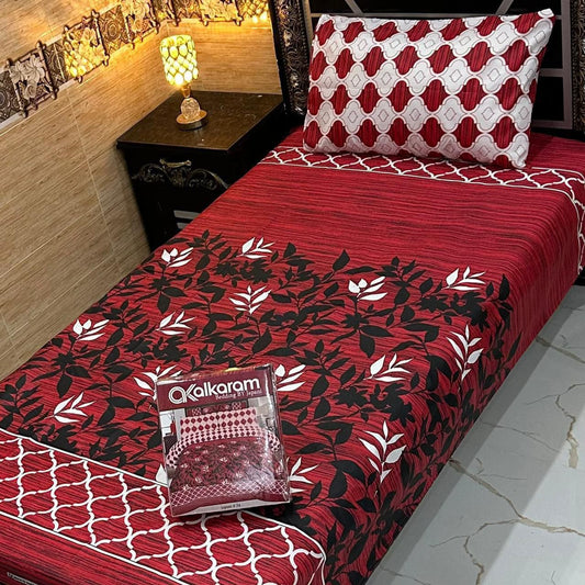 Alkaram 4pc Single Pair Bedsheet code 528