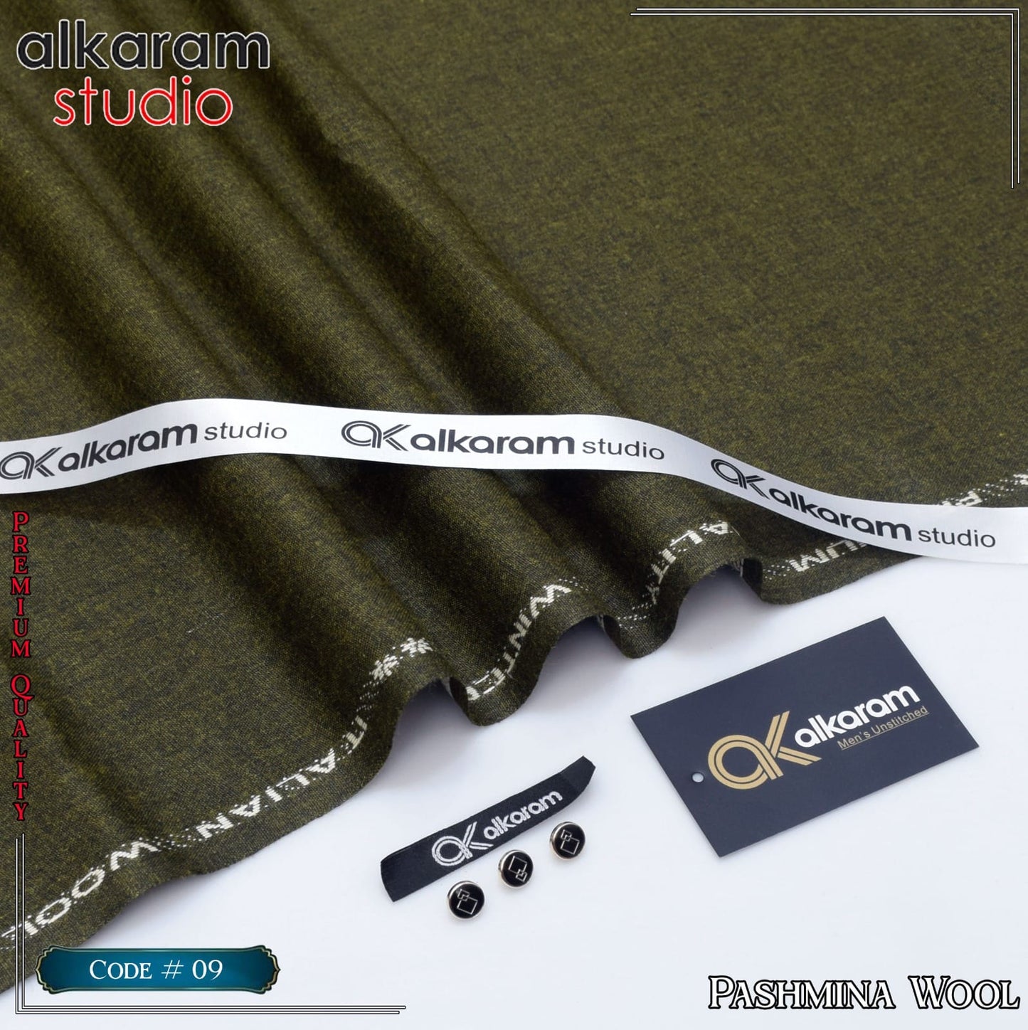 ALKARAM UNSTITCHED WINTER PASHMINA WOOL CODE 071