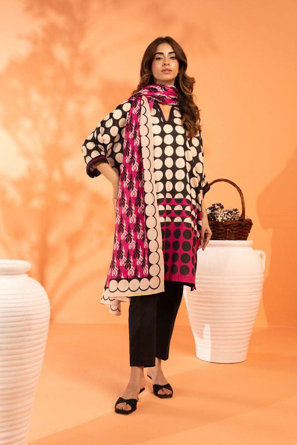 Unstitched 3-Piece Printed Lawn Suit