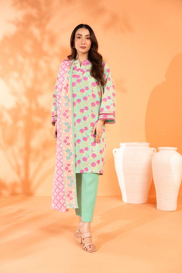 Unstitched 3-Piece Printed Lawn Suit