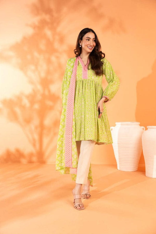 Unstitched 3-Piece Printed Lawn Suit