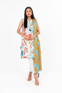 Unstitched 3-Piece Printed Khaddar Suit