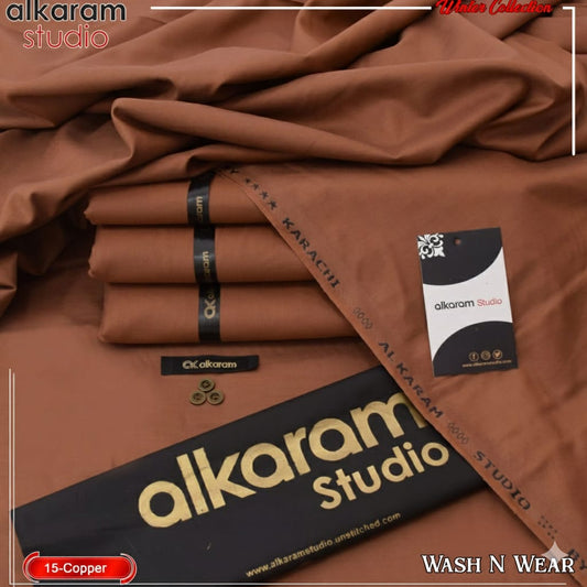 ALKARAM UNSTITCHED WINTER WASH & WEAR CODE 046